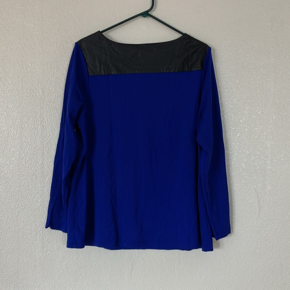 Susan Graver Royal Blue Stretch Knit Dressy Festive Top, 1X - Picture 6 of 7